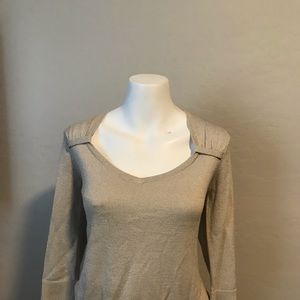 Shimmer mid sleeve sweater top